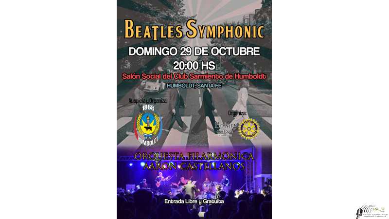 En Humboldt se presenta Beatles Symphonic domingo 29 octubre entrada libre y gratuita
