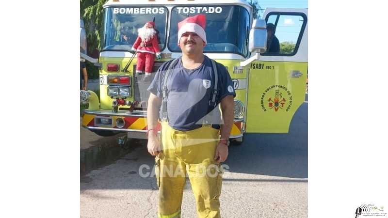 Tostado conmocionados por la muerte del Bombero Claudio Danilo Carrion 37 años