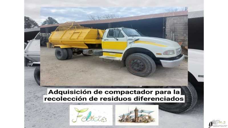 Comuna de Felicia adquirió un compactador para recolección de residuos diferenciados