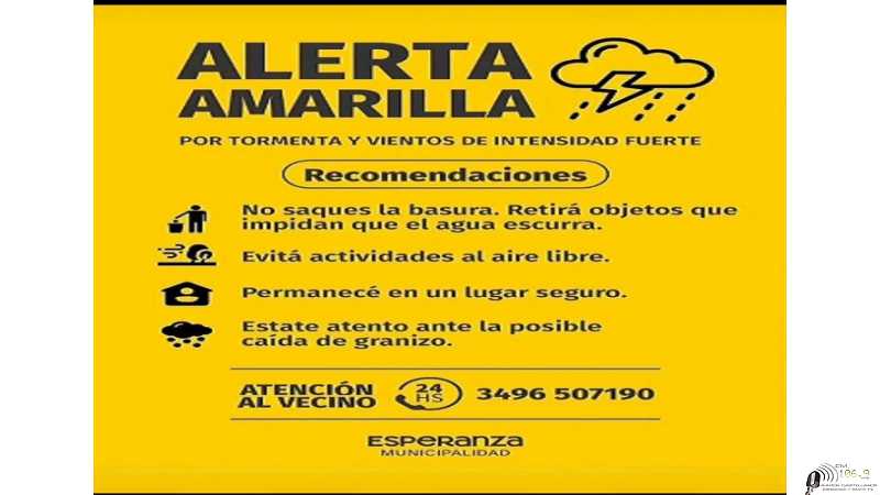 Municipalidad alerta por posibles tormentas
