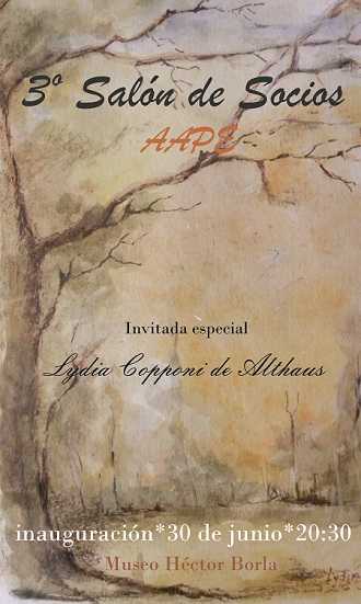 3º Convocatoria de Arte para Asociados “Héctor Borla”. homenaje a la Artista Plástica: Lidia Copponi de Althaus