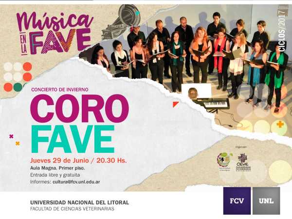 Este jueves se presenta el Coro FAVE