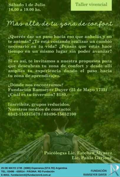 Sábado 01 de julio  16 horas, Esteban Alvarez y Paula Garione, invitan al taller vivencial 