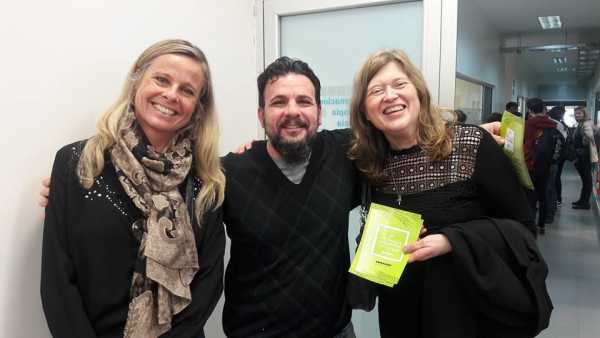 Dr. CLAUDIO FERNÁNDEZ junto a Laura Scirocco y equipo de Plataforma País Ciencia