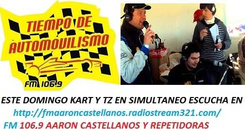 Domingo doble transmición de la emisora TZ Paraná y Karting desde Humboldt