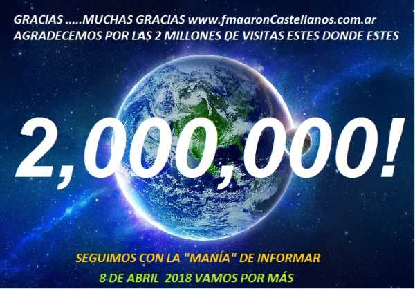 LLEGAMOS A 2.000.000 DE VISITAS EN NUESTRA PAGINA GRACIAS MUCHAS GRACIAS