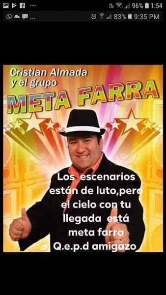 Falleció el sábado Cristian 