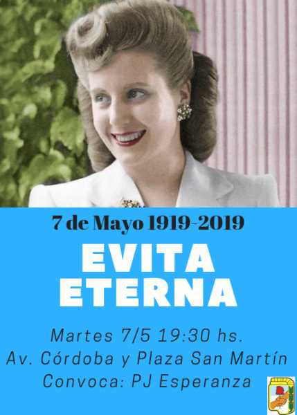 Invitan para recordar a Eva Perón en Esperanza
