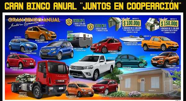 Soliciteme bingo y llevamos a domicilio al Cel 509 271 valor $ 2500 pagadero en cuotas Bingo Sto Tome Sub Agente Sarmiento de Humboldt