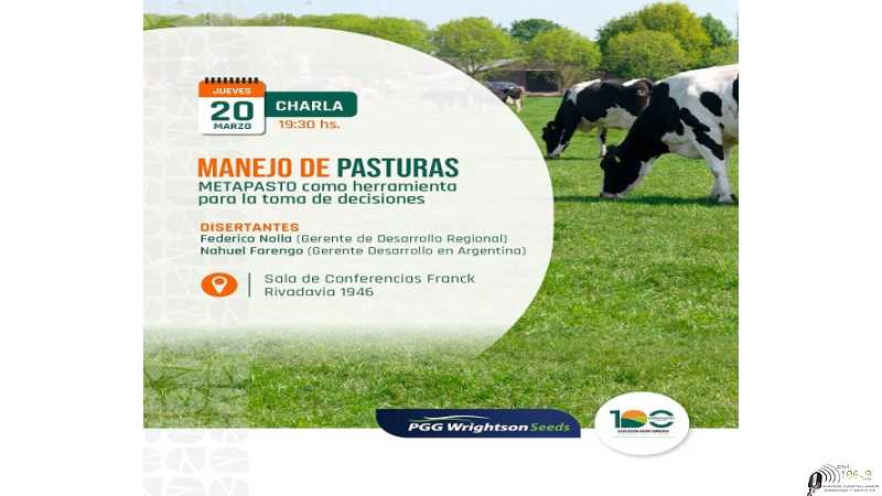 20 marzo en Franck charla sobre pasturas