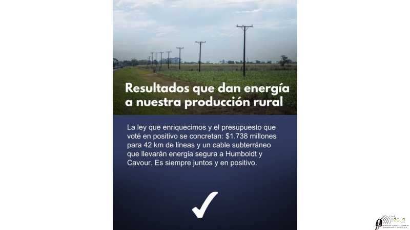 Pirola 42 km de nuevas líneas y un cable subterráneo que mejorarán la vida en Humboldt y Cavour.