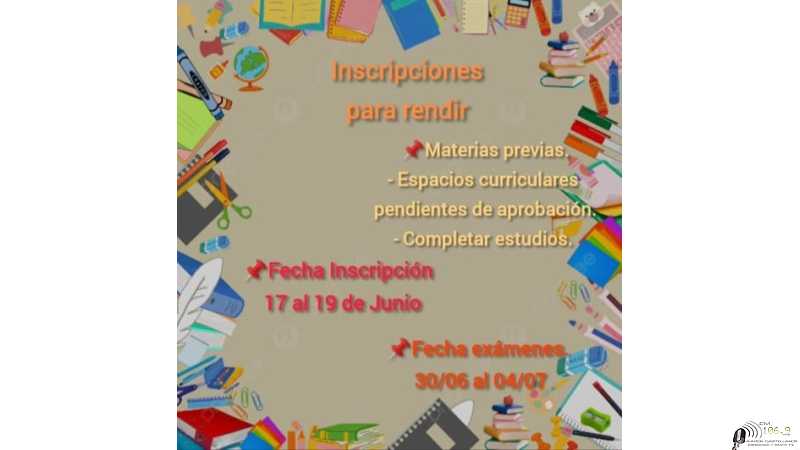Eeso Secundaria Orilla Inscripción para rendir
