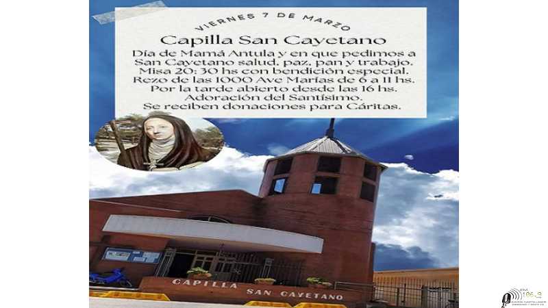 7 MARZO celebración en San Cayetano