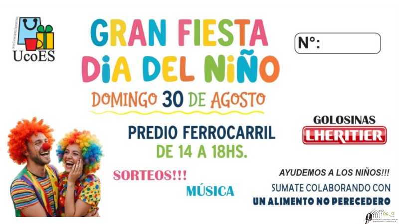 Ucoes el domingo 30 Agosto celebra El dia del Niño en el Ferrocarril