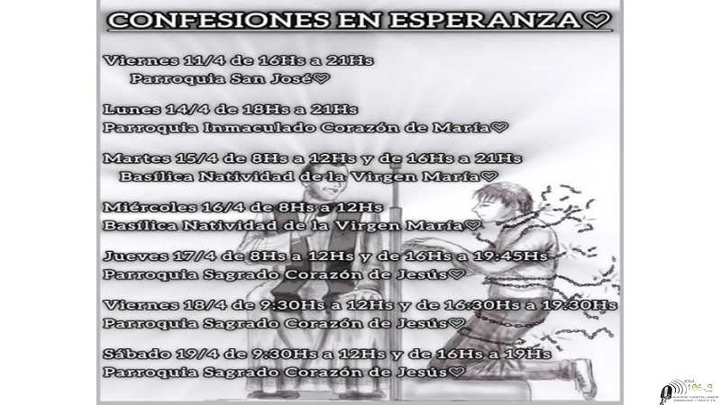 Confesiones en parroquias de Esperanza