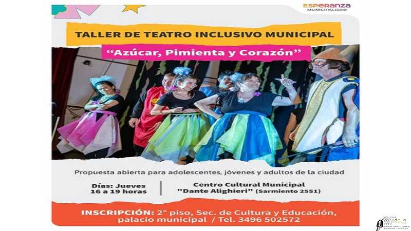 Invitan a participar en el Centro Cultural auspicia Municipalidad de Esperanza