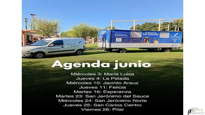 Durante junio, Mascotas Las Colonias continúa recorriendo el departamento con su programa de salud animal