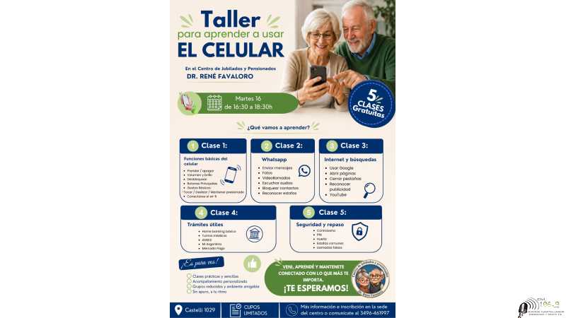 Cursos de talleres para aprender a utilizar celulares