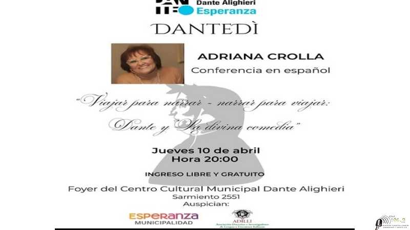 Adriana Crolla realiza conferenia en español jueves 10 de Abril en Esperanza