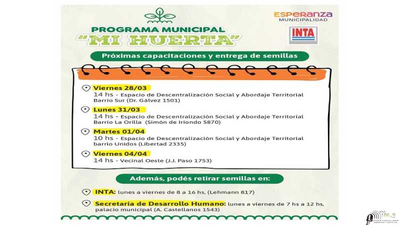 ¡El programa municipal ‘Mi Huerta’ está de regreso con una nueva edición! 