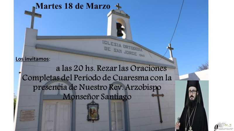 Martes 18 de marzo invitan en la Iglesia ortodoxa de San Jorge