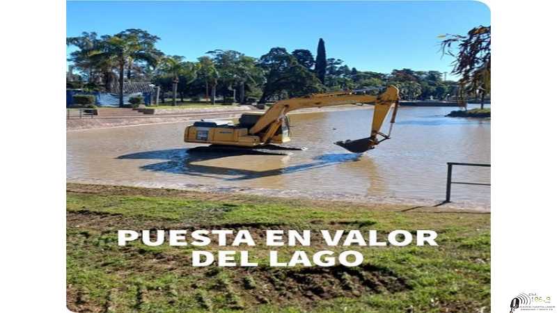 1° etapa en marcha de recuperación del lago del Parque de la Agricultura!