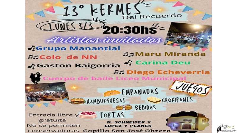 Se anuncia las reconocida Kermese de la Capilla San José obrero otra edición