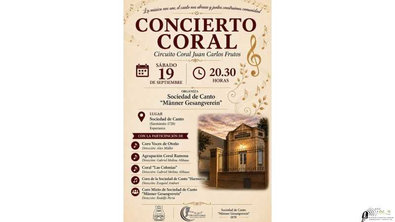 Sociedad de Canto presenta encuentro de Coros