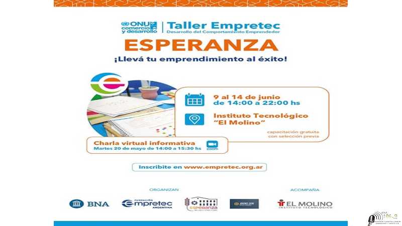 Vuelve EMPRETEC a Esperanza, sumate al programa de formación emprendedora de Naciones Unidas