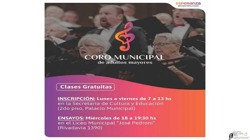 Invitan a participar del coro Municipal