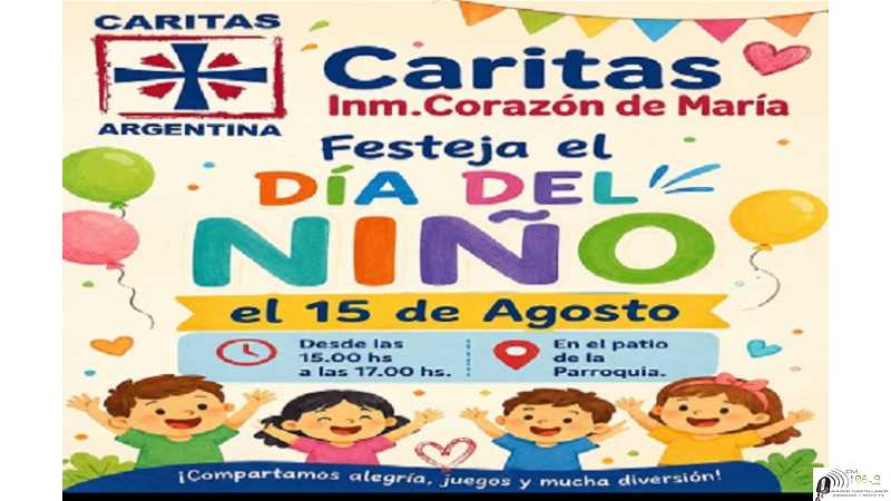 Evento para festejar en patio de la parroquia