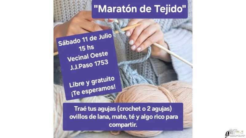 Veni a colaborar a tejer trae agujas lana a vecinal oeste