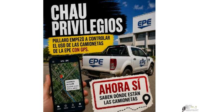 Las camionetas de la EPE ahora tienen GPS. El gobierno de Santa Fe controla que los vehículos del Estado se usen solo para el trabajo.