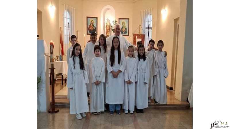 Capilla San Lino pasaron los niños de catequesis su Primera comunión