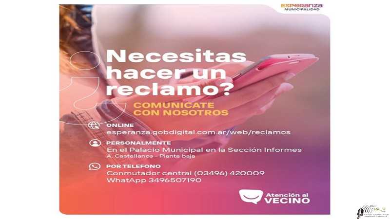 Municipalidad otorga telefonos y direcciones para hacer reclamos