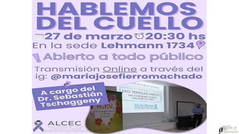 Cuidemos el cuello invitan a esta charla