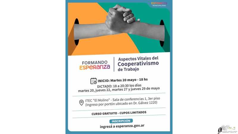 En el marco del programa Formando Esperanza, invitamos a todas las personas interesadas en el trabajo cooperativo