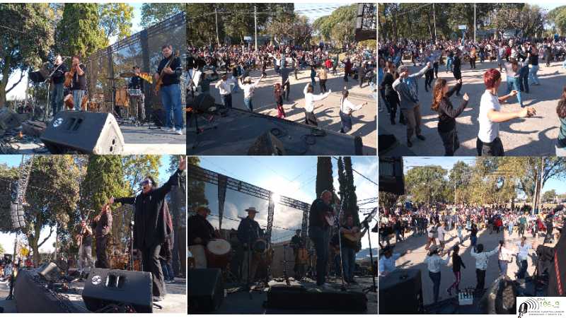 Barrio La orilla se vistio de fiesta en este 25 mayo