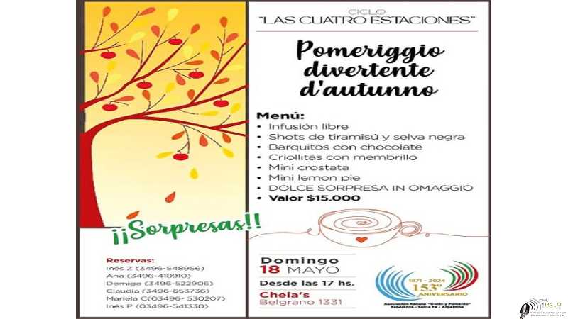 Los italianos organizamos una TARDE DIVERTIDA DE OTOÑO... vení!!!!