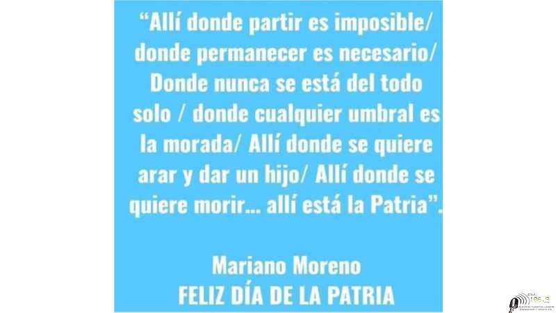 Feliz 25 de mayo amemos cada día mas a nuestra querída patria